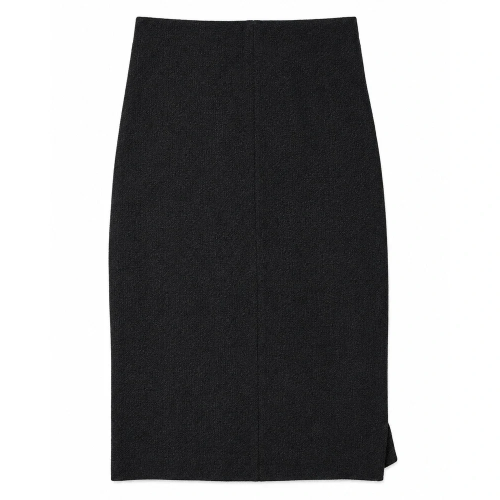 Vintage The Clothing Co Black Pencil Skirt Small Made in USA 100% Acrylic